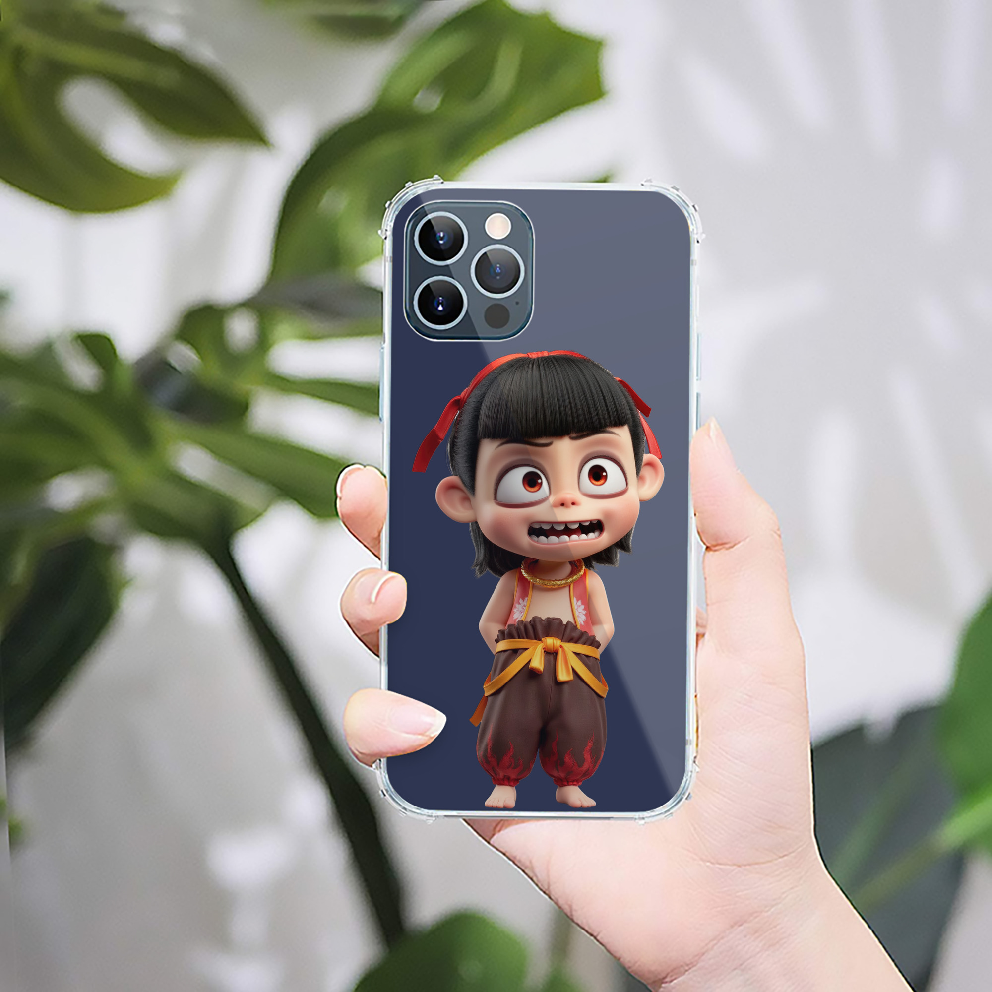 （画像用） Ne Zha 2 ナタ 魔童の大暴れ 【iPhone 12シリーズ対応】透明スマホケース（クリアソフトケース）